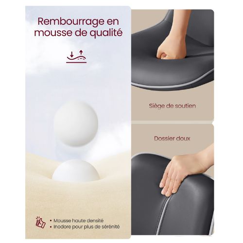 Ensemble – 2 chaises de bar en velours sobre et confortable – Spencer