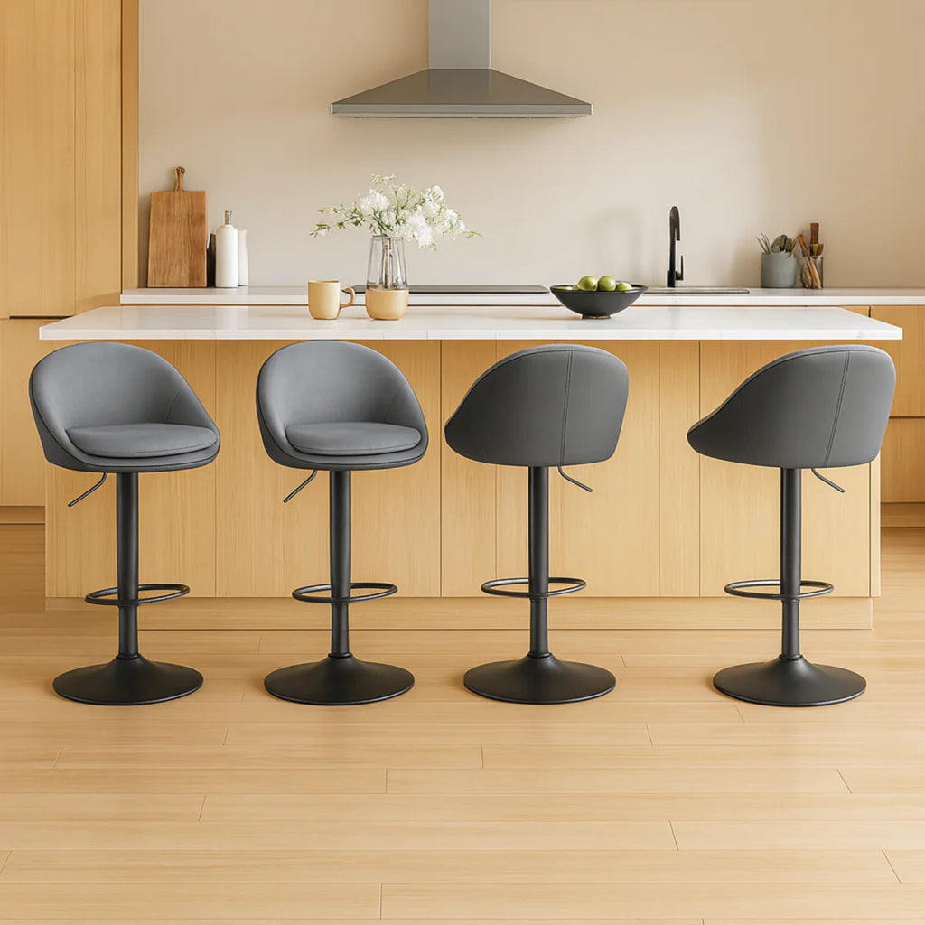 Ensemble – 2 Chaises de Bar Design Cocon au Revêtement Bicolore – Milan