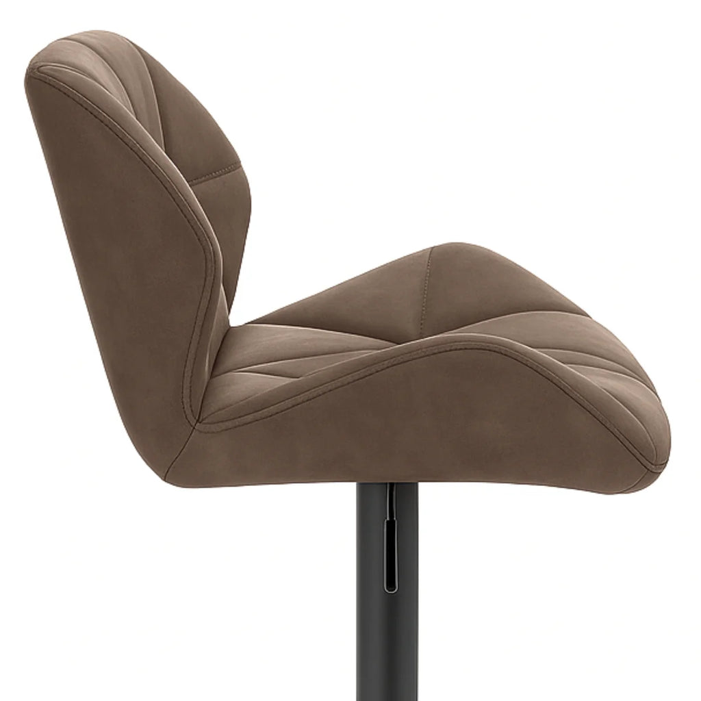 Ensemble – 2 Chaises de Bar Stylisées et Galbées au Cuir Mat – Oslo