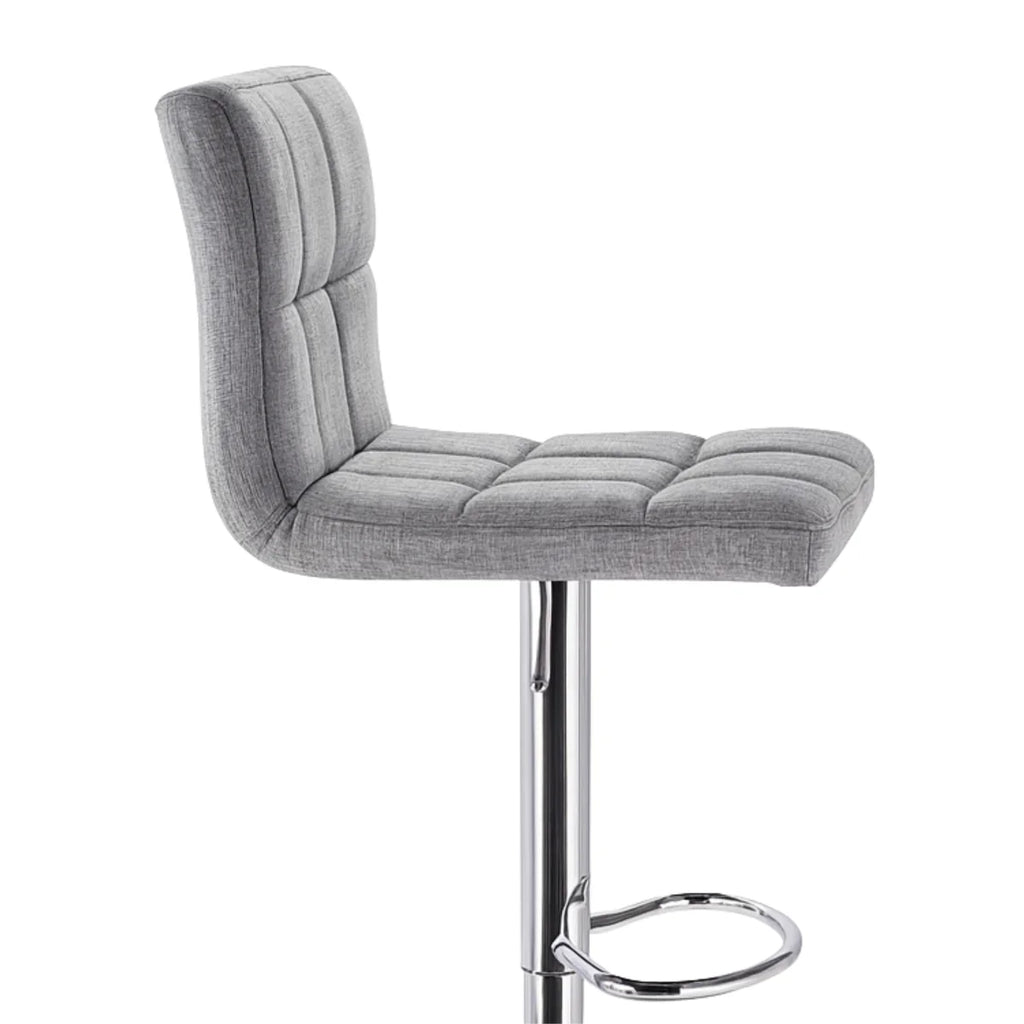 Ensemble – 2 Chaises de Bar en Tissu au Design Sobre et Matelassé – Nova