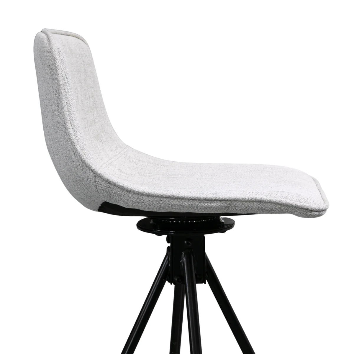 Ensemble – 2 chaises de bar style nordique 65 cm au textile clair et soyeux – Lund