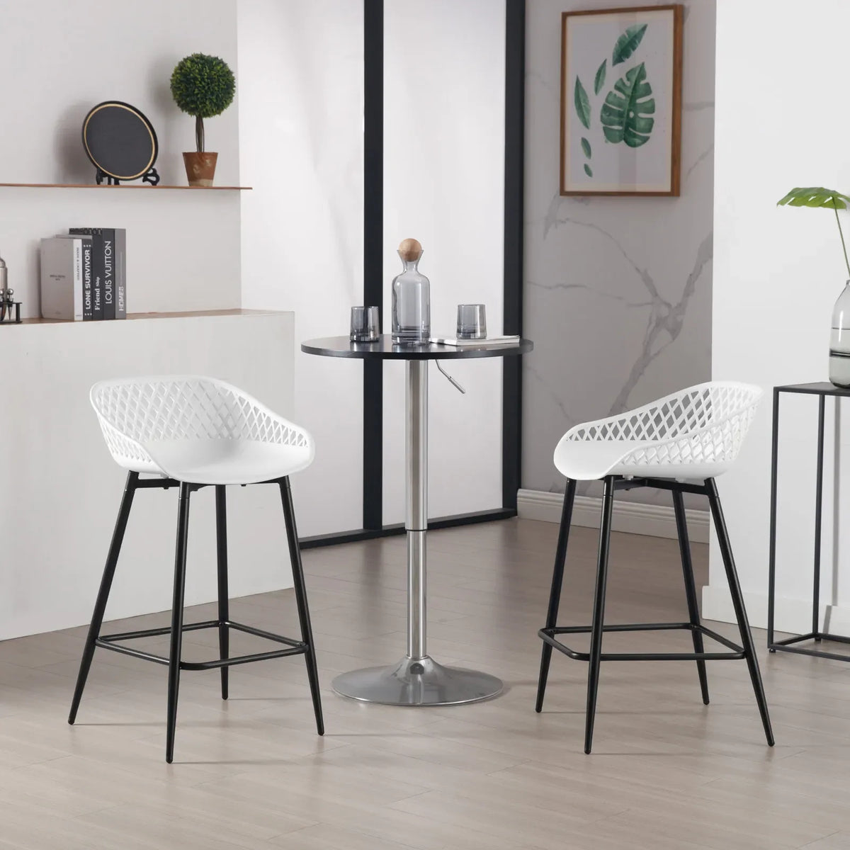 Ensemble – 2 chaises de bar au design ergonomique et aéré – Aero