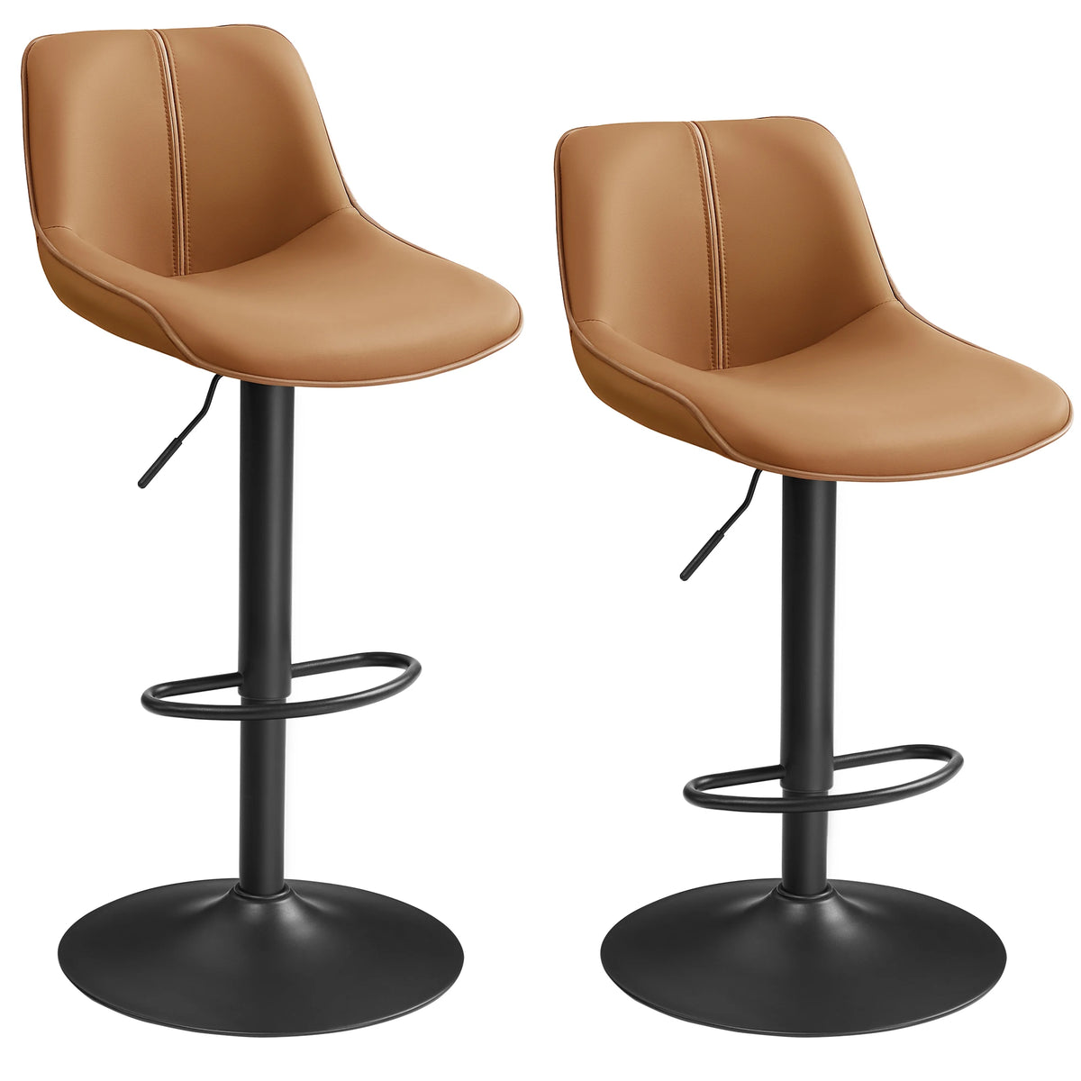 Ensemble – 2 chaises de bar en velours sobre et confortable – Spencer
