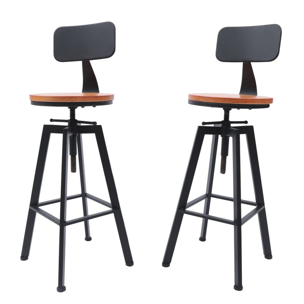 Ensemble – 2 chaises de bar au design graphique et novateur – Blok