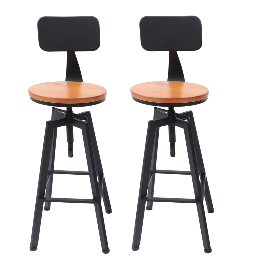 Ensemble – 2 chaises de bar au design graphique et novateur – Blok