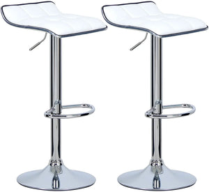 Ensemble – 2 tabourets de bar chromés au style épuré – Knox