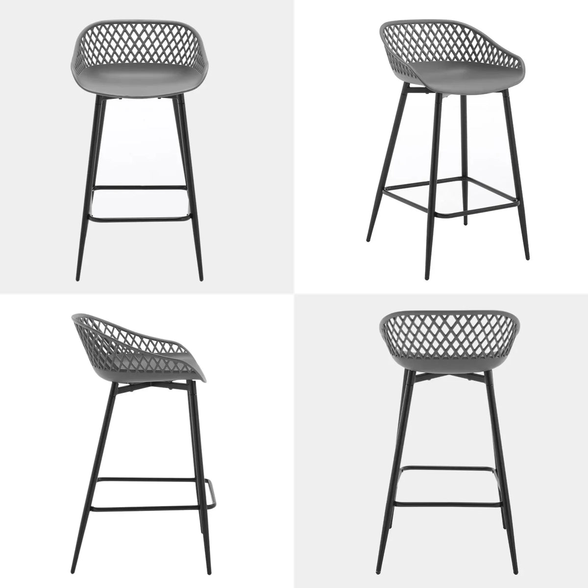 Ensemble – 2 chaises de bar au design ergonomique et aéré – Aero