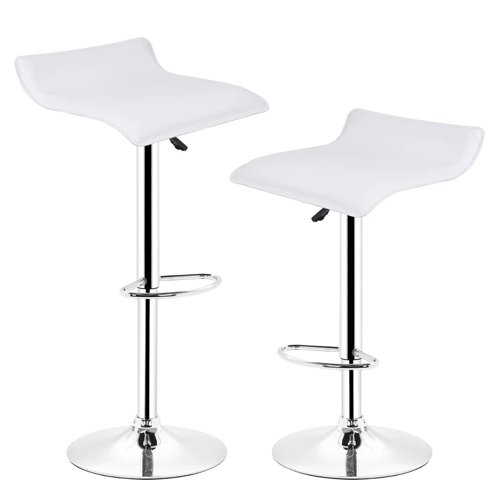 Ensemble – 2 tabourets de bar en cuir au style minimaliste – Linea
