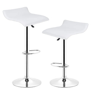 Ensemble – 2 tabourets de bar en cuir au style minimaliste – Linea