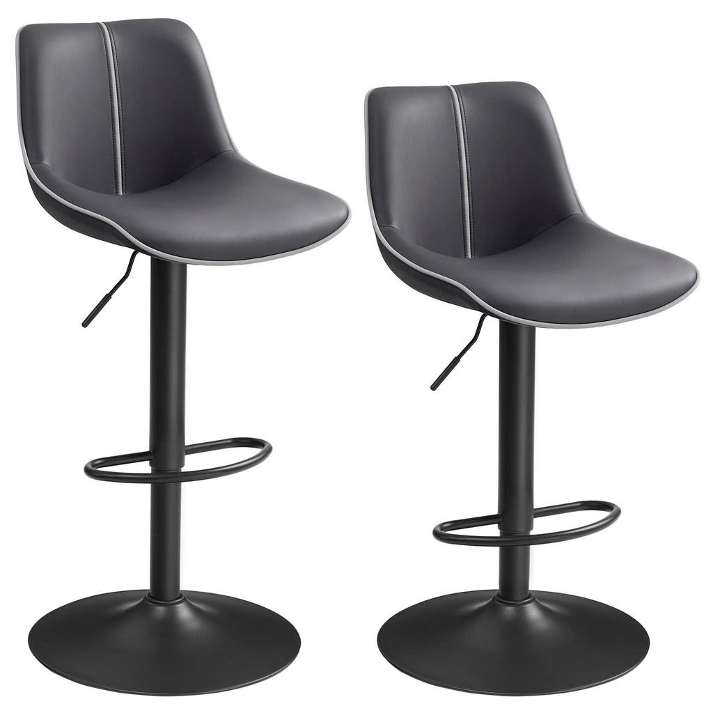 Ensemble – 2 chaises de bar en velours sobre et confortable – Spencer