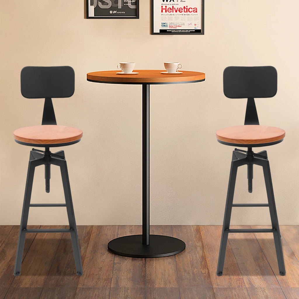 Ensemble – 2 chaises de bar au design graphique et novateur – Blok